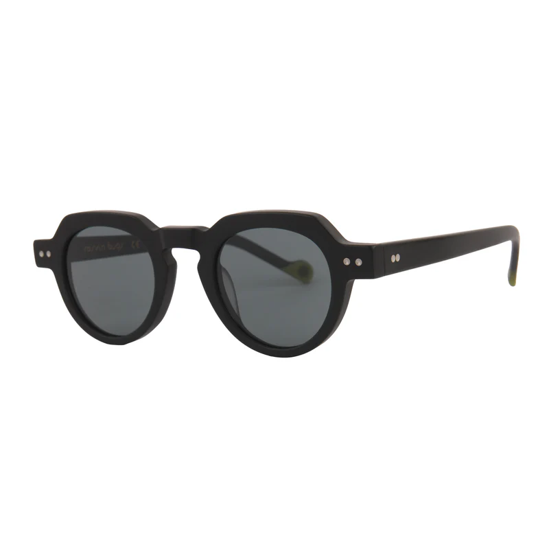 ROSVIN BUGS MATTE BLACK ROUND PLASTIC FULL SUNGLASS