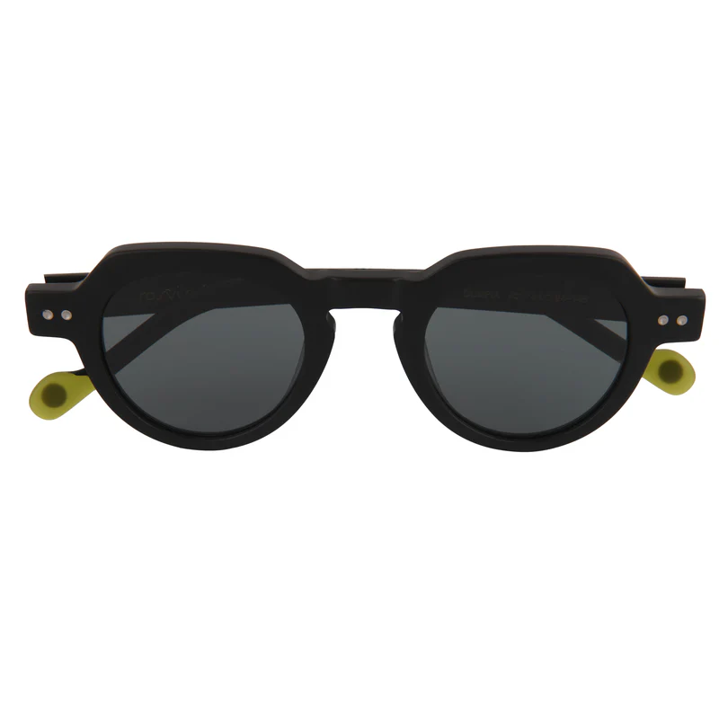 ROSVIN BUGS MATTE BLACK ROUND PLASTIC FULL SUNGLASS