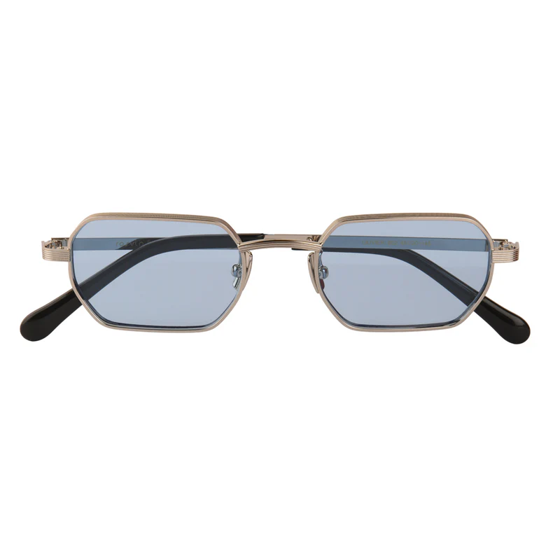 ROSVIN BUGS METAL SILVER LIGHT BLUE RECTANGLE FULL SUNGLASS