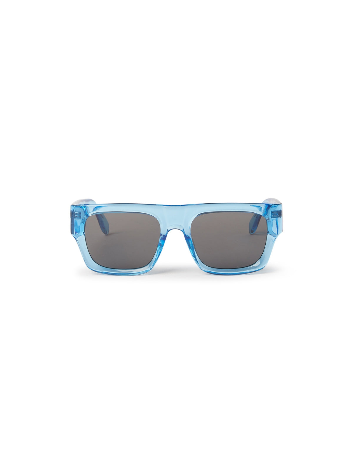 PALM ANGELS PLASTIC TRANSPARENT BLUE SQUARE SUNGLASS