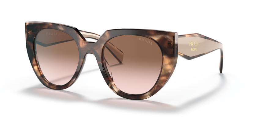 PRADA PLASTIC CATEYE CARAMLE HAVANA FULL SUNGLASS