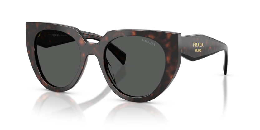 PRADA PLASTIC CATEYE DARK HAVANA FULL SUNGLASS