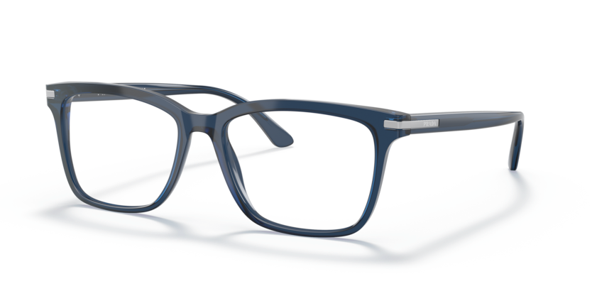 PRADA PLASTIC CRYSTAL BLUE SQUARE FULL FRAME