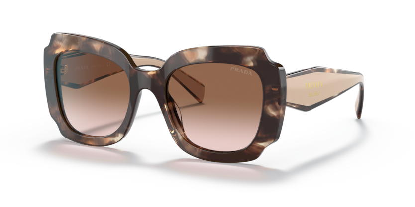 PRADA PLASTIC IRREGULAR HAVANA FULL SUNGLASS