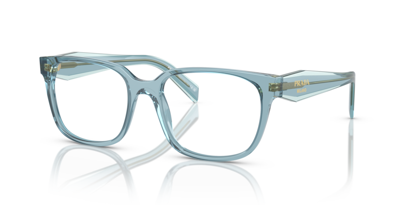 PRADA PLASTIC CRYSTAL BLUE SQUARE FULL FRAME