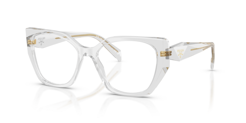 PRADA PLASTIC TRANSPARENT GREY IRREGULAR FULL FRAME