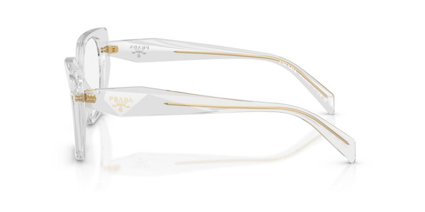 PRADA PLASTIC TRANSPARENT GREY IRREGULAR FULL FRAME