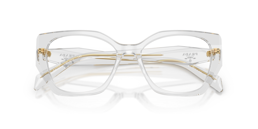 PRADA PLASTIC TRANSPARENT GREY IRREGULAR FULL FRAME