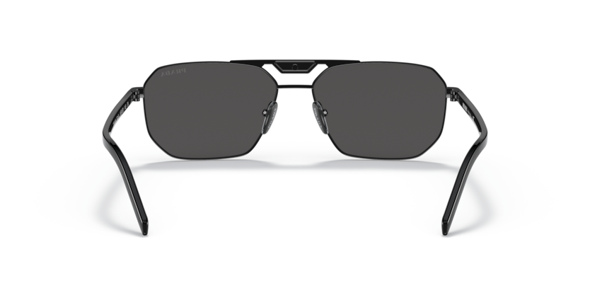 PRADA METAL BLACK HEXA RECTANGLE FULL SUNGLASS