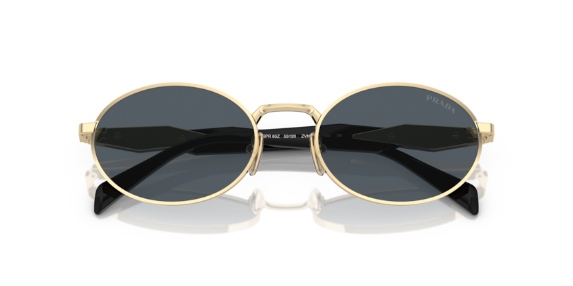 PRADA METAL PALE GOLD OVAL FULL SUNGLASS