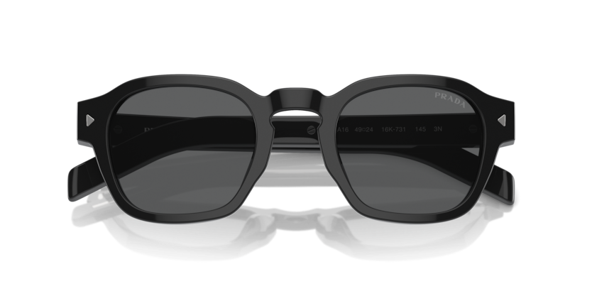 PRADA PLASTIC ROUND SQUARE BLACK FULL SUNGLASS