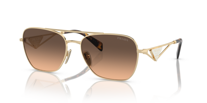 PRADA METAL DB SQUARE PALE GOLD FULL SUNGLASS
