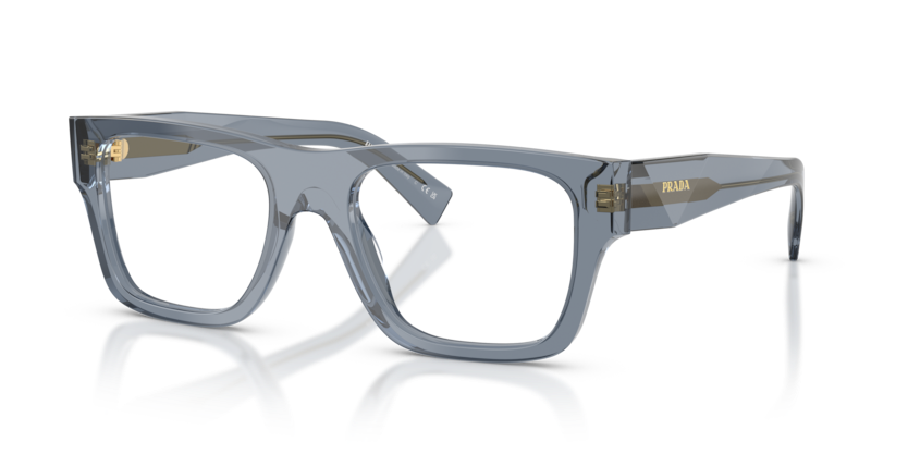 PRADA PLASTIC TRANSPARENT BLUE SQUARE FUL FRAME