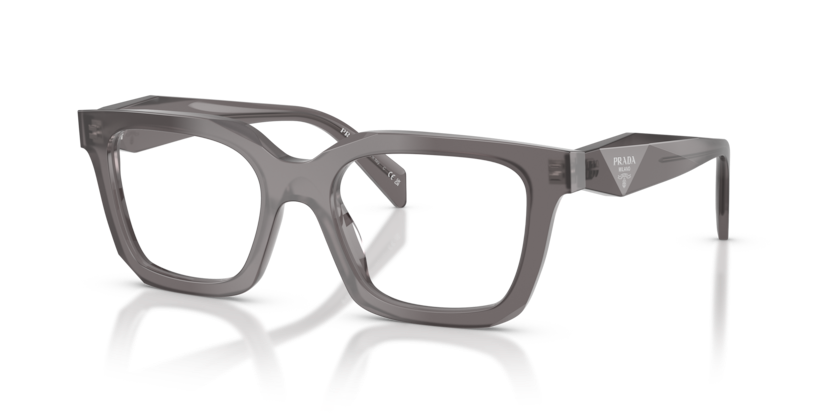 PRADA PLASTIC TRANSPARENT GREY IRREGULAR FULL FRAME