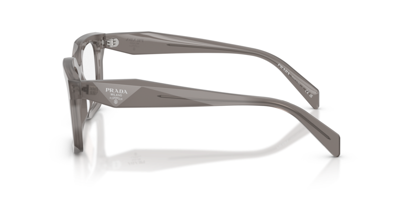 PRADA PLASTIC TRANSPARENT GREY IRREGULAR FULL FRAME