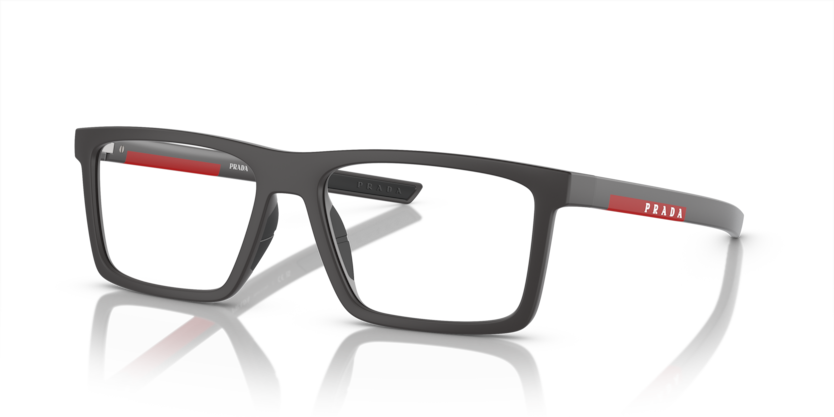 PRADA PLASTIC RECTANGLE MATTE GRY FULL FRAME