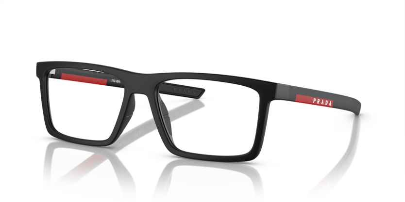 PRADA RECTANGLE PLASTIC FULL MATTE BLACK FRAME