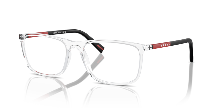 PRADA PLASTIC CLEAR TRANSPERENT RECTANGLE FULL FRAME