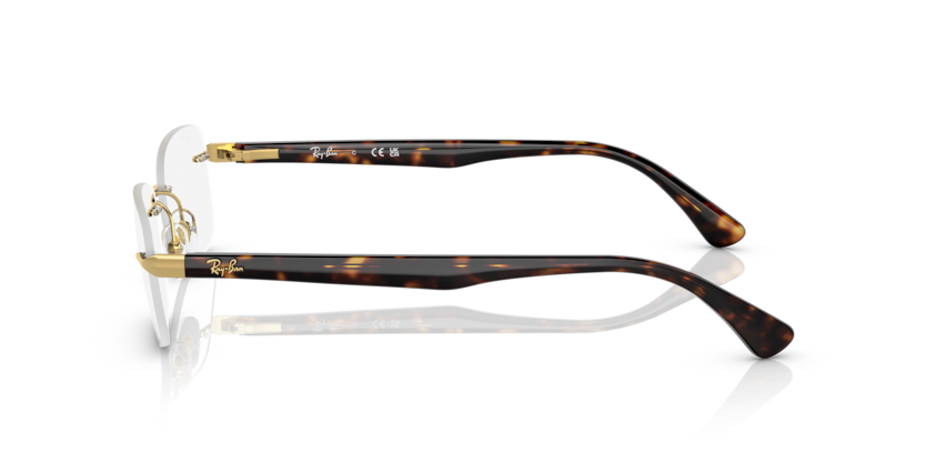 RAYBAN METAL HAVANA SQUARE RIMLESS FRAME