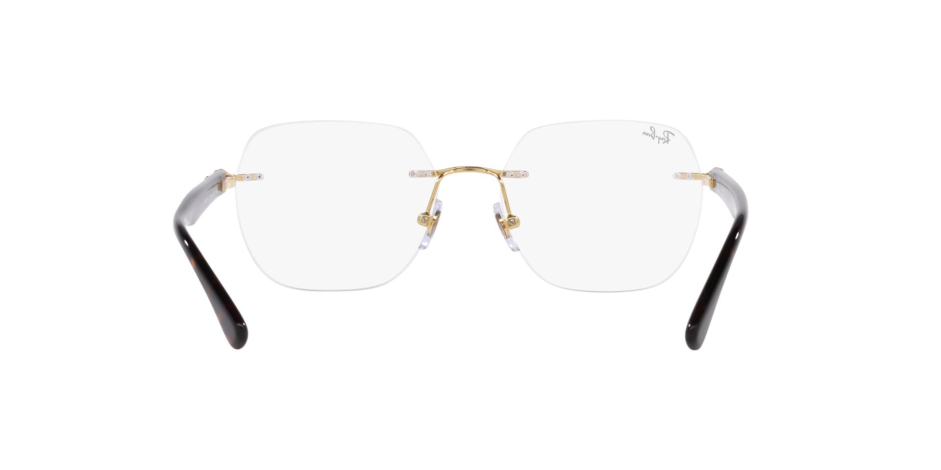 RAYBAN METAL OVAL GOLD RIMLESS FRAME
