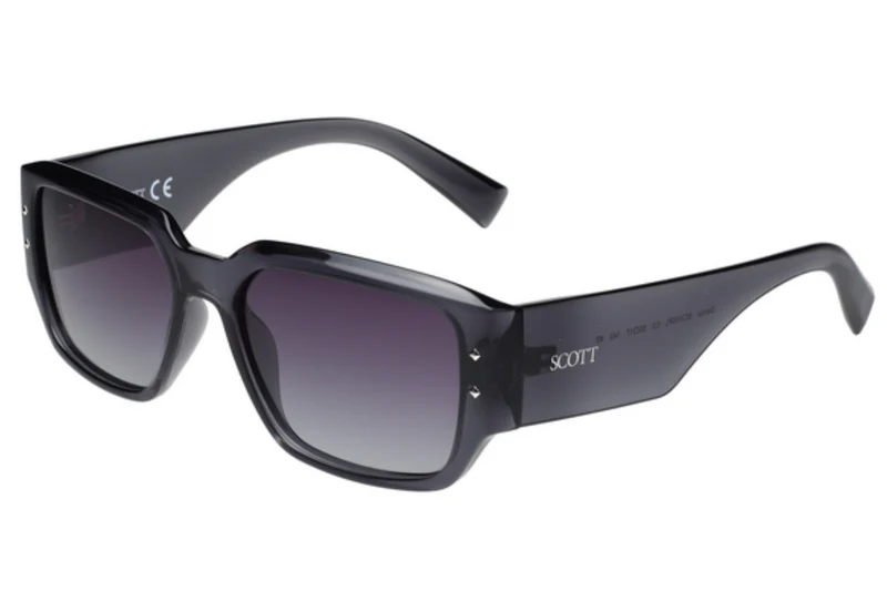 SCOTT PLASTIC SQUARE GREY FULL SUNGLASS