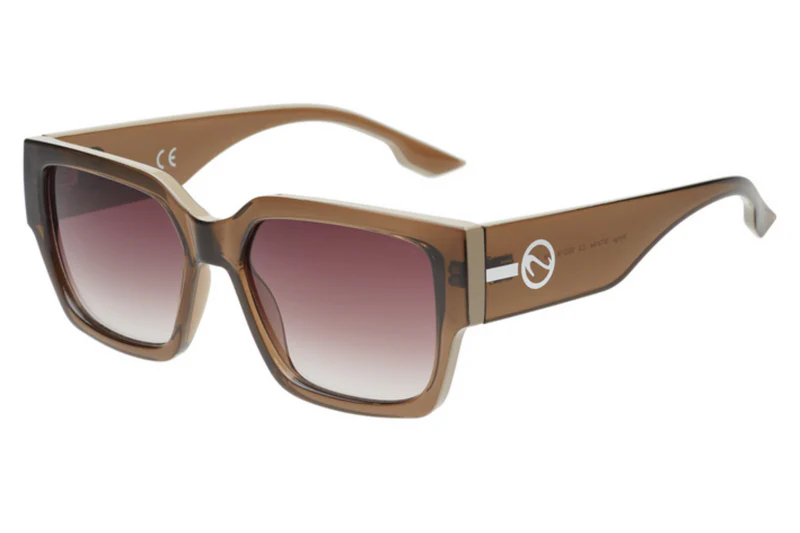 SCOTT PLASTIC BROWN SQUARE FULL SUNGLASS