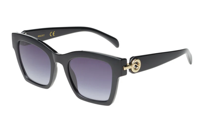 SCOTT PLASTIC BLACK SQUARE FULL SUNGLASS