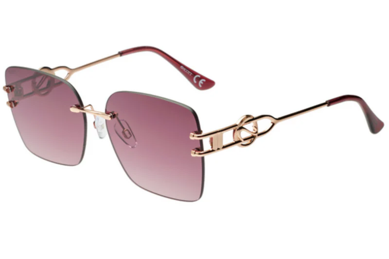 SCOTT METAL PINK GOLD METAL RIMLESS SUNGLASS