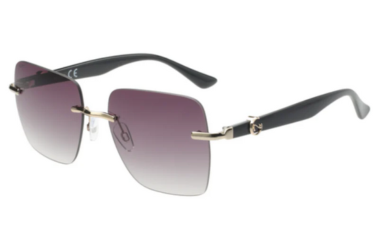 SCOTT METAL BLACK SQUARE RIMLESS SUNGLASS