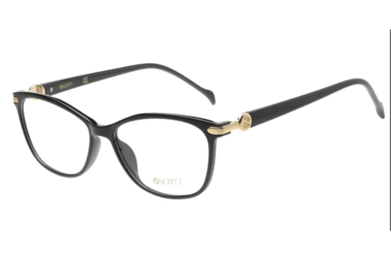 SCOTT PLASTIC BLACK CATEYE FULL FRAME