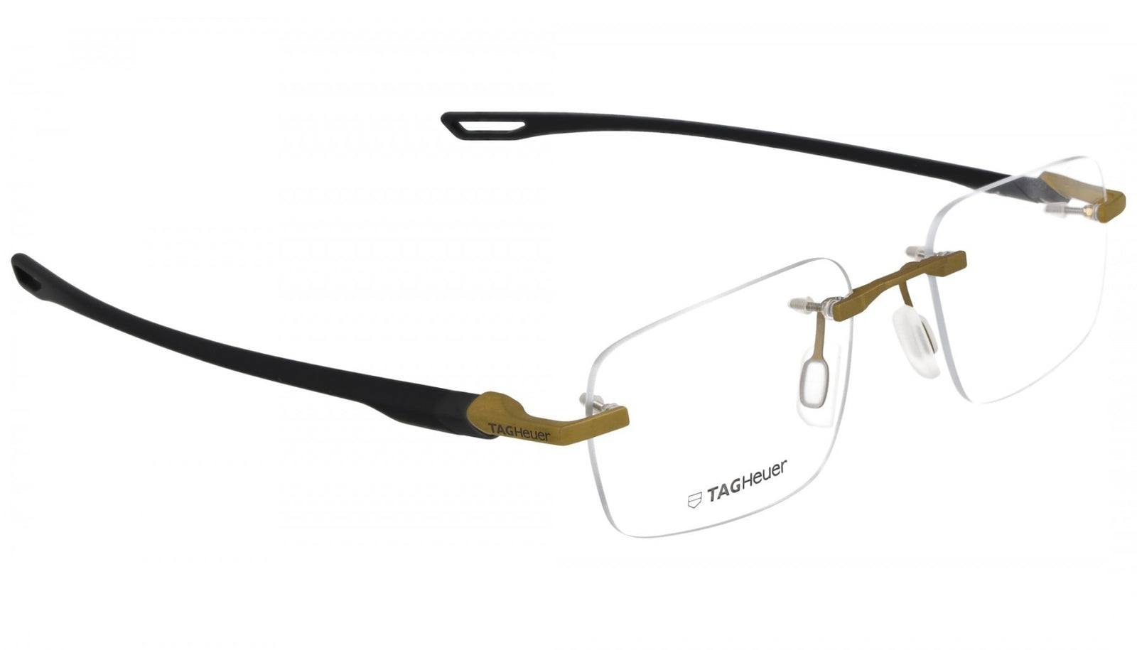 TAG HEUER TITANIUM GOLD RECTAGLE RIMLESS FRAME
