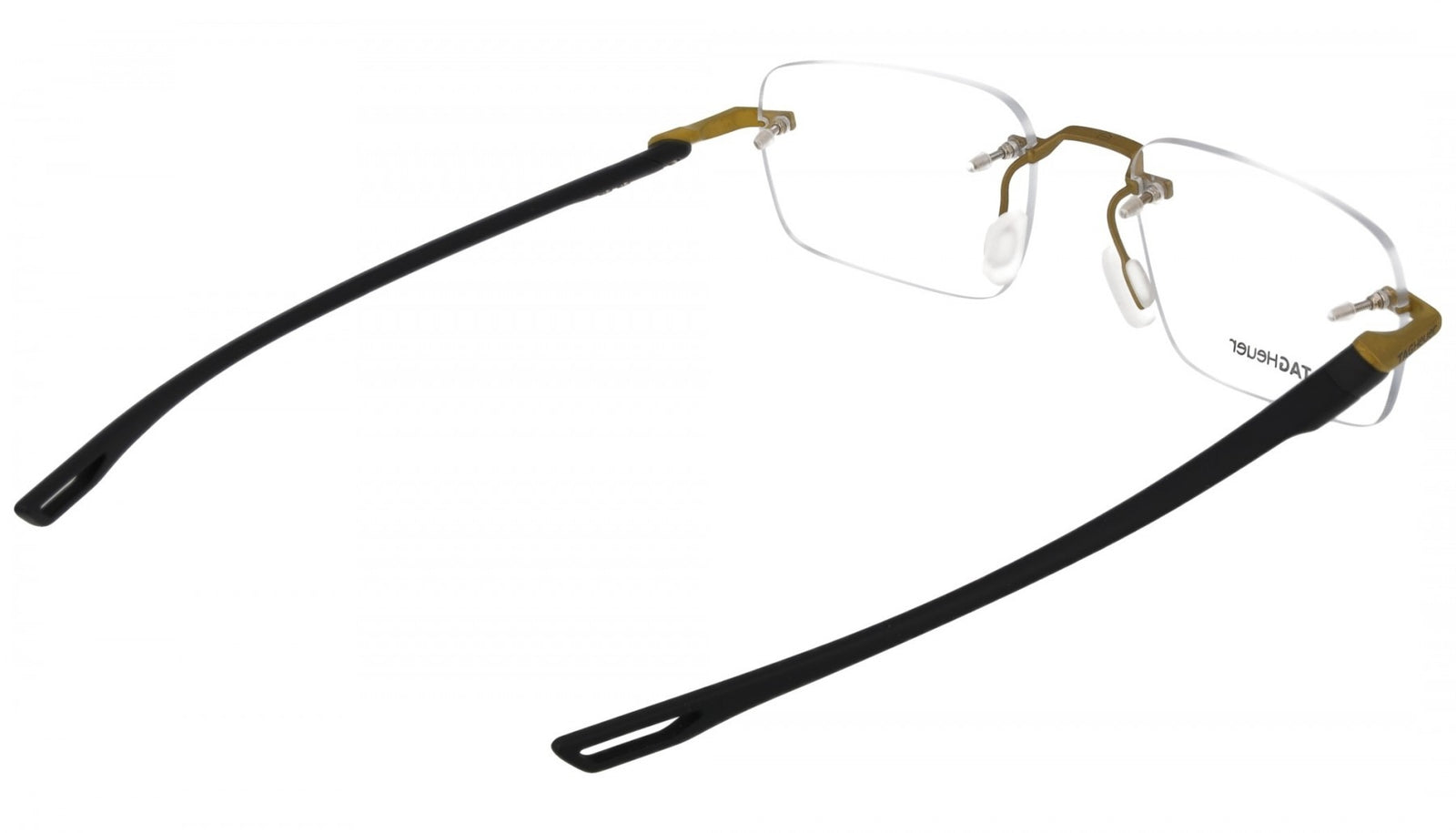 TAG HEUER TITANIUM GOLD RECTAGLE RIMLESS FRAME