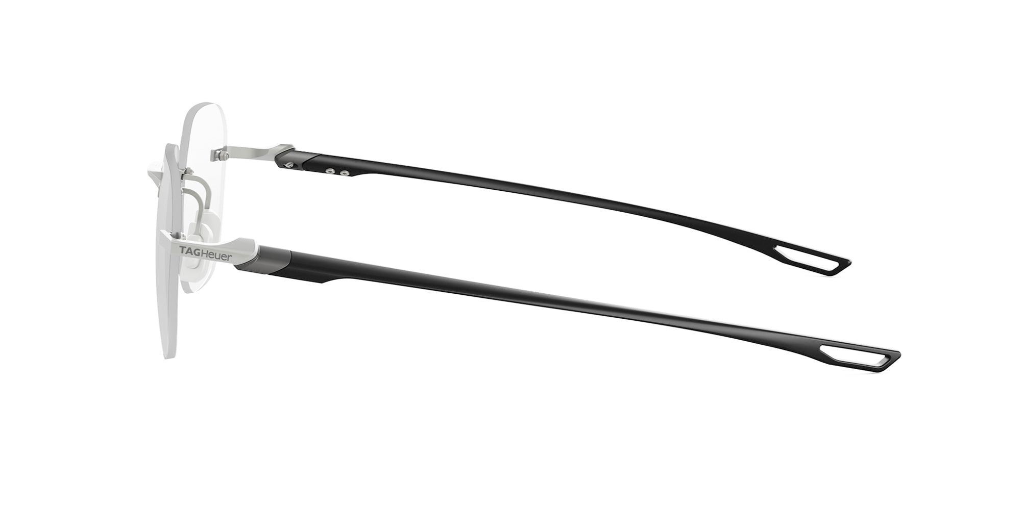 TAG HEUER METAL ROUND SILVER RIMLESS FRAME