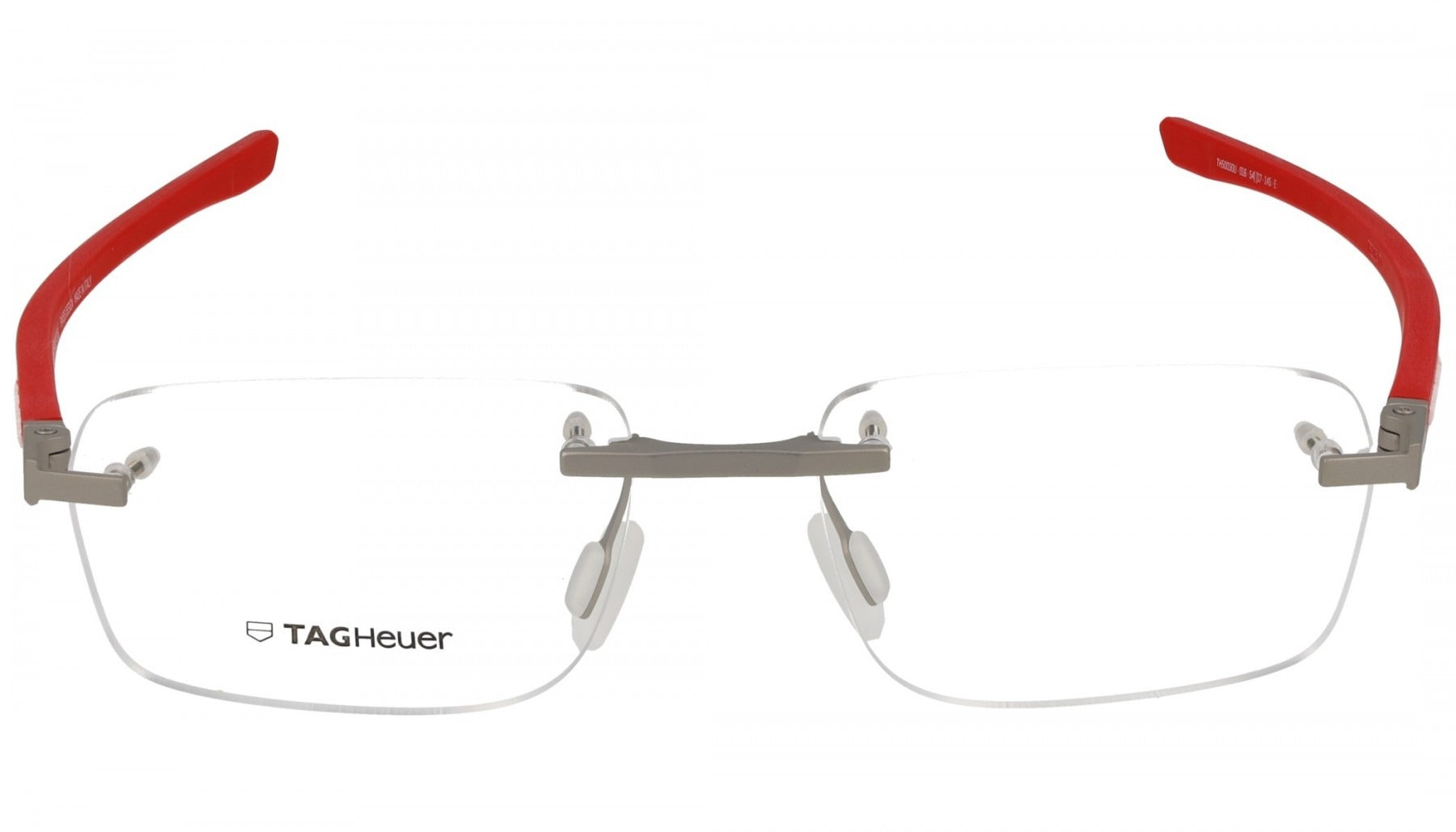 TAG HEUER METAL RED SQUARE RIMLESS FRAME