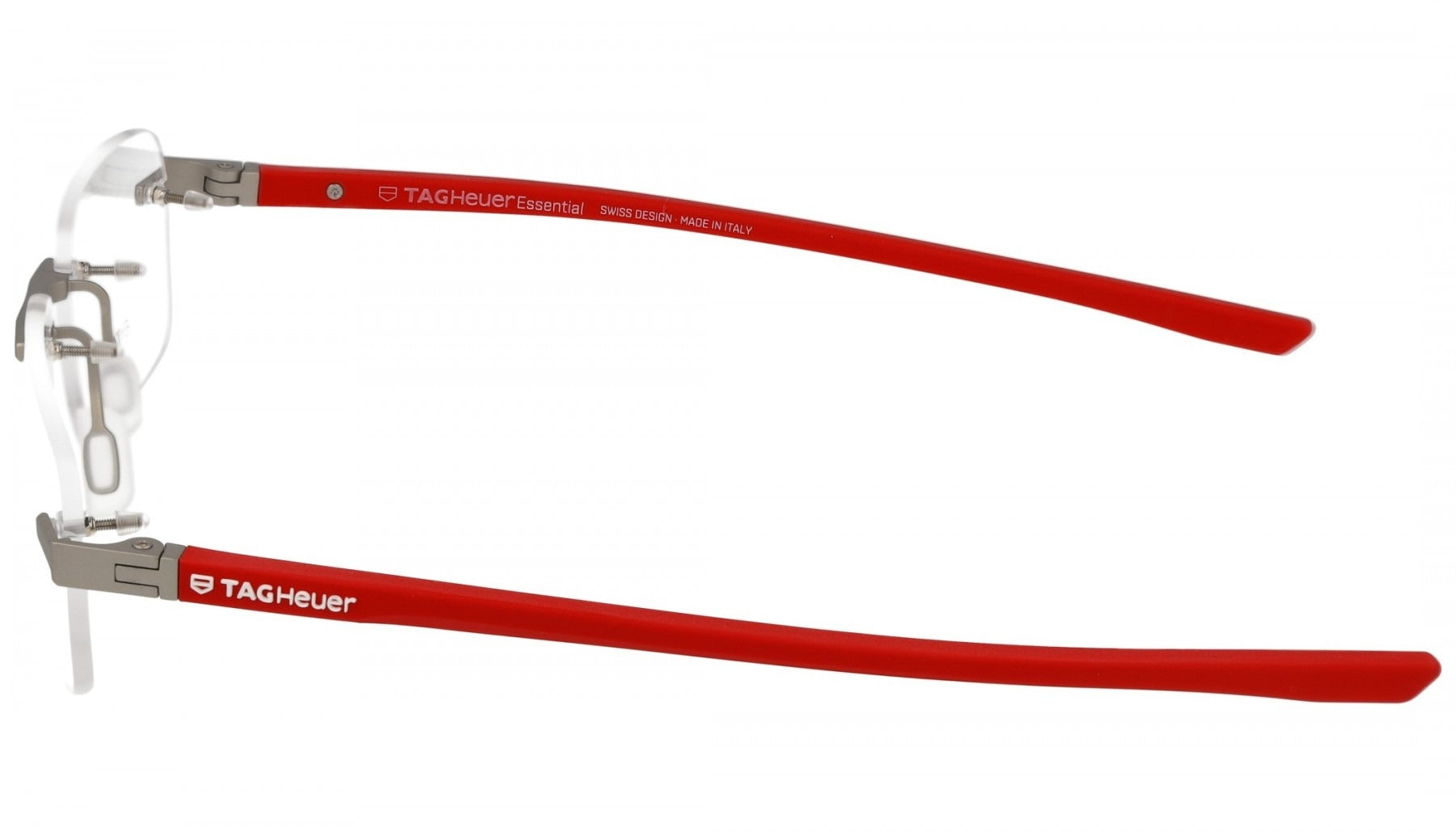 TAG HEUER METAL RED SQUARE RIMLESS FRAME