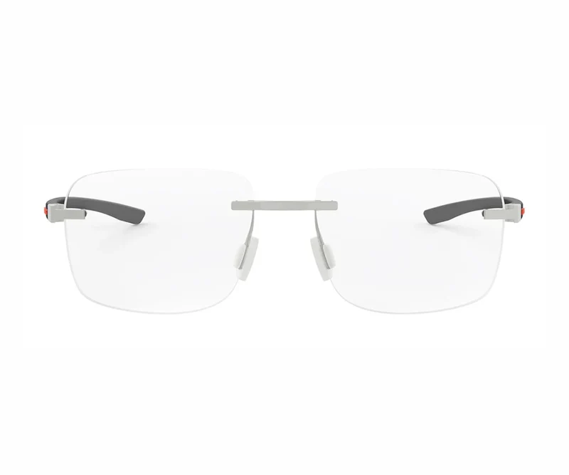 TAG HEUER METAL SILVER BLACK SQUARE RIMLESS FRAME