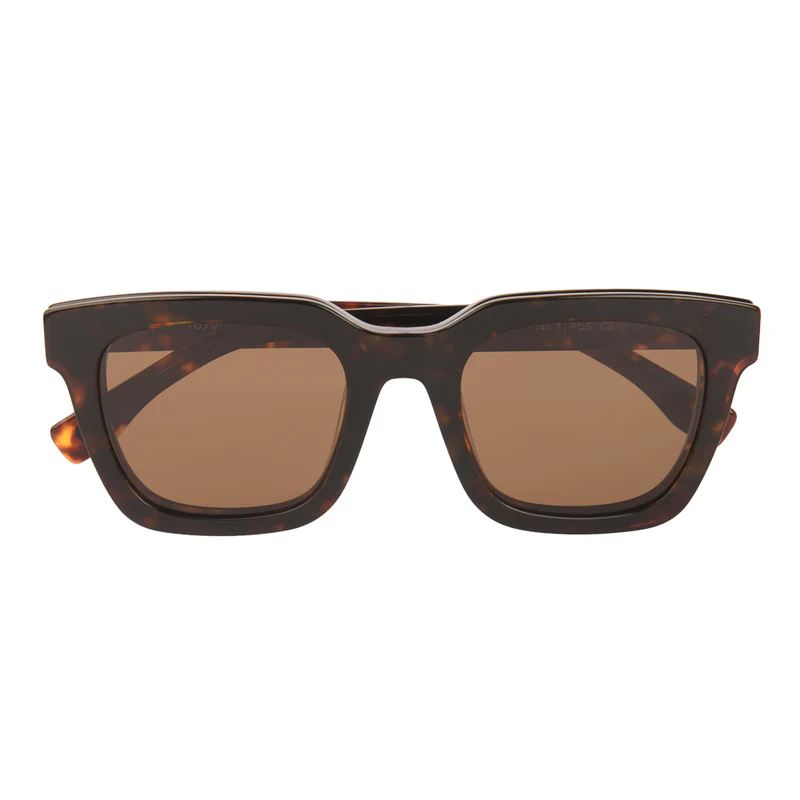 ROSVIN BUGS PLASTIC BROWN POLORISE SQUARE CLIP ON FULL FRAME