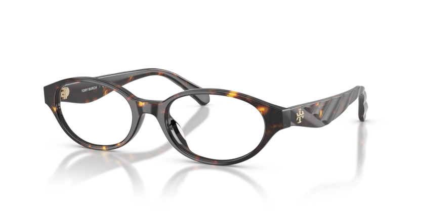 TORY BURCH PLASTIC OVAL BROWN TORTOISE FULL FRAME