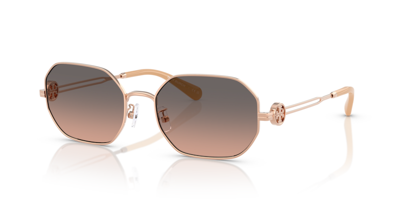 TORY BURCH METAL SHINY RODE GOLD SUNGLASS