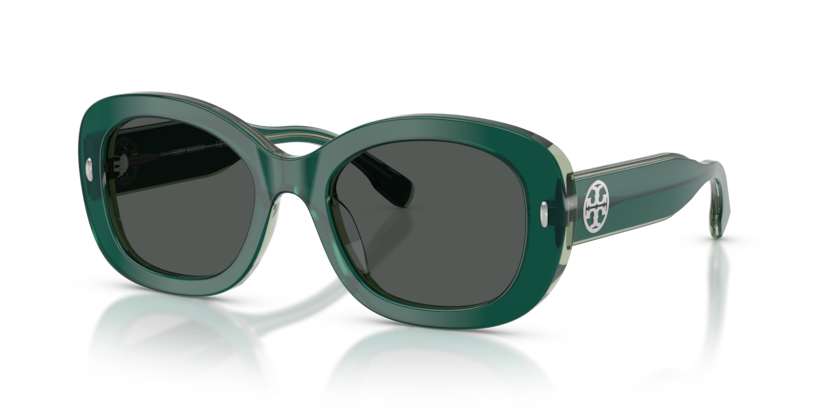 TORY BURCH PLASTIC IRREGULAR DARK GREEN FULL SUNGLASS
