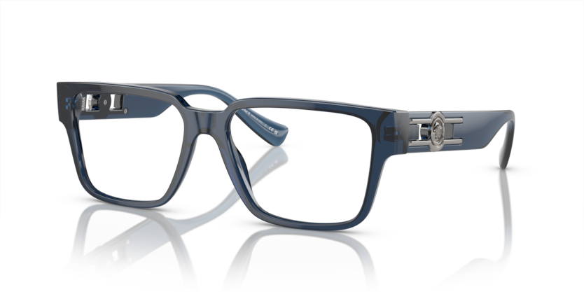 VERSACE BLACK PLASTIC FULL RECTANGLE FRAME