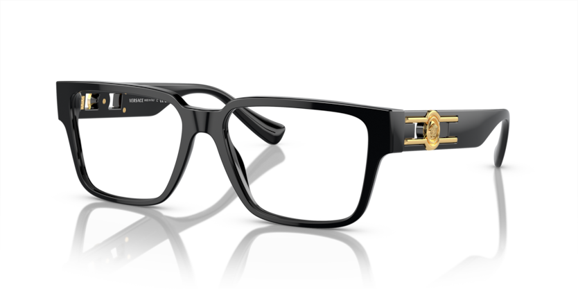 VERSACE PLASTIC RECTANGLE BLACK FULL FRAME