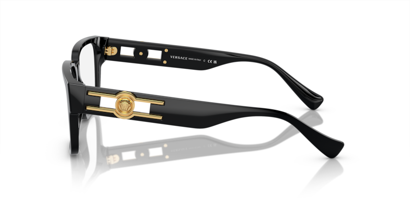 VERSACE PLASTIC RECTANGLE BLACK FULL FRAME