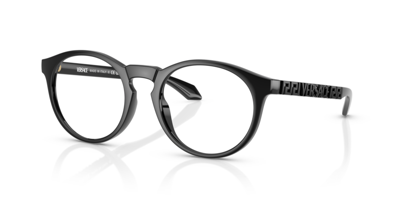 VERSACE BLACK FULL ROUND PLASTIC FRAME