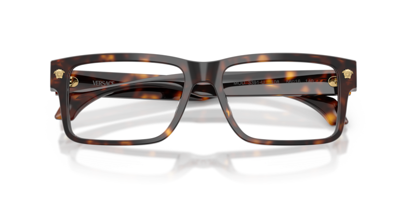 VERSACE PLASTIC HAVANA RECTANGLE FULL FRAME