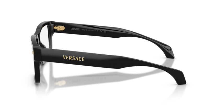 VERSACE PLASTIC BLACK RECTANGLE FULL FRAME