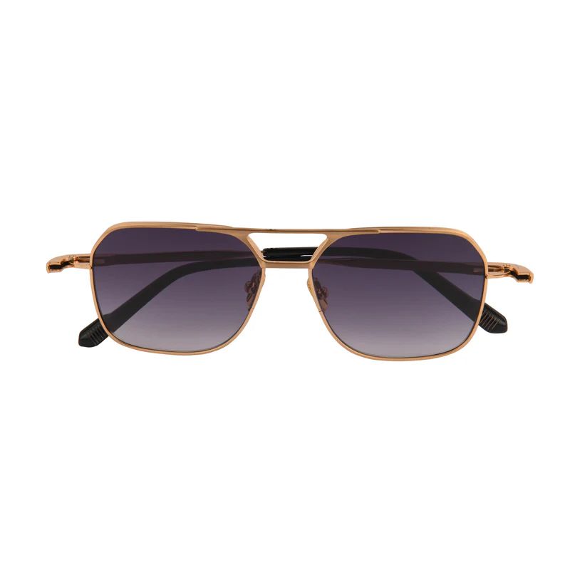 ROSVIN BUGS METAL GOLD GREY SQUARE FULL SUNGLASS