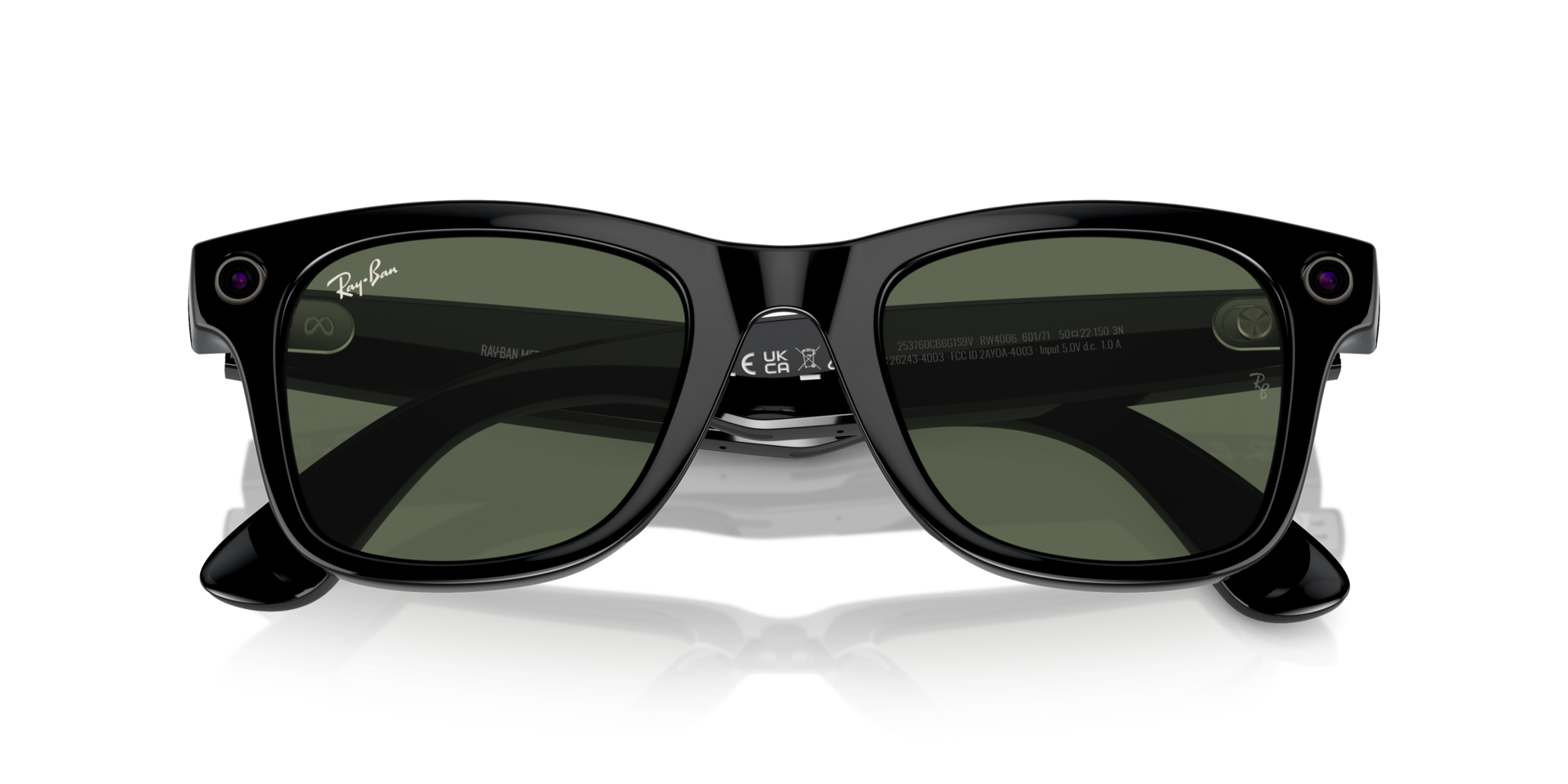 RAY-BAN | META WAYFARER SHINY BLACK Sunglass