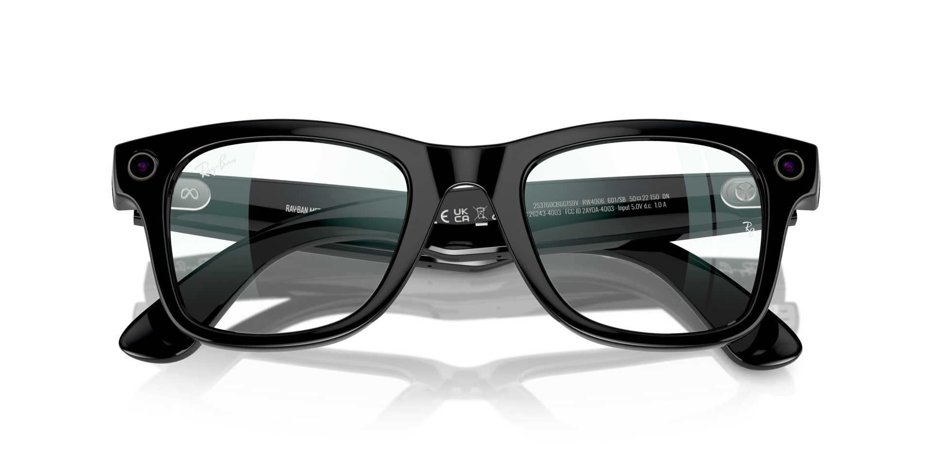 RAY-BAN | META WAYFARER SHINY BLACK