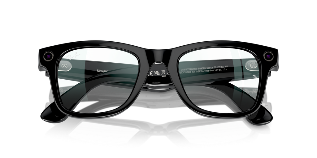 RAY-BAN | META WAYFARER SHINY BLACK